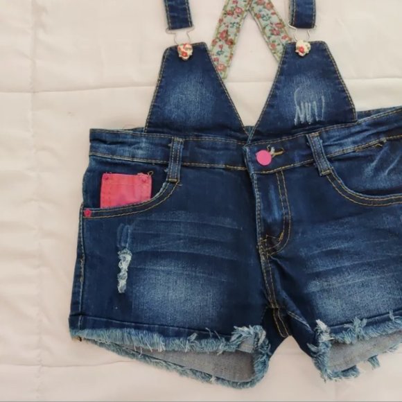Denim Overalls Shorts XS - Picture 3 of 3